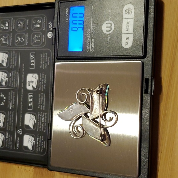 Vintage Sterling Siver & Abalone Brooch/Necklace - Picture 8 of 8